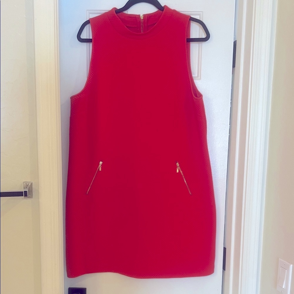 Kenzie Orange Red Sleeveless Dress